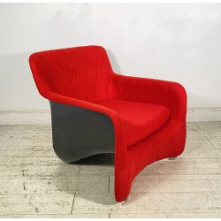 POLTONA DESIGN ANNI 70 Carlo Bartoli PER Arflex MOD Bicia SEDIA SALOTTO ROSSA