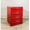 DESIGN COMODINO CASSETTIERA Kartell ANNI 70 Simon Fussel MOD. 4602 ABS ROSSO