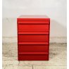 DESIGN COMODINO CASSETTIERA Kartell ANNI 70 Simon Fussel MOD. 4602 ABS ROSSO