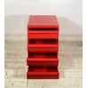 DESIGN COMODINO CASSETTIERA Kartell ANNI 70 Simon Fussel MOD. 4602 ABS ROSSO