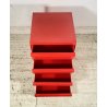DESIGN COMODINO CASSETTIERA Kartell ANNI 70 Simon Fussel MOD. 4602 ABS ROSSO