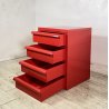 DESIGN COMODINO CASSETTIERA Kartell ANNI 70 Simon Fussel MOD. 4602 ABS ROSSO