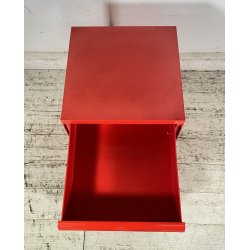 DESIGN COMODINO CASSETTIERA Kartell ANNI 70 Simon Fussel MOD. 4602 ABS ROSSO