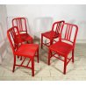 SET 4 SEDIA Emeco & Coca Cola MOD 111 PLASTICA RICICLATA ROSSA ANNI 2000 CHAIR