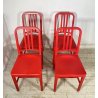 SET 4 SEDIA Emeco & Coca Cola MOD 111 PLASTICA RICICLATA ROSSA ANNI 2000 CHAIR