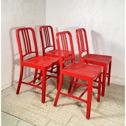 SET 4 SEDIA Emeco & Coca Cola MOD 111 PLASTICA RICICLATA ROSSA ANNI 2000 CHAIR