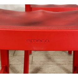 SET 4 SEDIA Emeco & Coca Cola MOD 111 PLASTICA RICICLATA ROSSA ANNI 2000 CHAIR