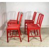 SET 4 SEDIA Emeco & Coca Cola MOD 111 PLASTICA RICICLATA ROSSA ANNI 2000 CHAIR