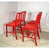 SET 4 SEDIA Emeco & Coca Cola MOD 111 PLASTICA RICICLATA ROSSA ANNI 2000 CHAIR