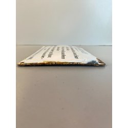 TARGA INSEGNA PLACCA LAMINA METALLO SMALTATO BIANCO NERO 13 x 22 cm ANNI '20