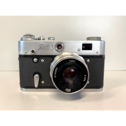 FOTOCAMERA VINTAGE a TELEMETRO FED 3 URSS Sovietica OBIETTIVO 52 mm f/2,8 '60