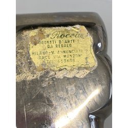 COPPIA CANE FERMA LIBRI METALLO ARGENTATO SCULTURA BOOKEND DOG HEAD SCULPTURE