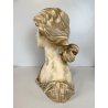 ANTICO BUSTO SCULTURA ALABASTRO Emilio Fiaschi GIOVANE DONNA ART NOUVEAU