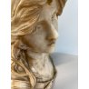 ANTICO BUSTO SCULTURA ALABASTRO Emilio Fiaschi GIOVANE DONNA ART NOUVEAU