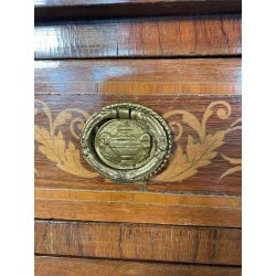 ANTICO COMODINO INTARSIATO LEGNO STILE LUIGI XV epoca '900 CASSETTO ANTA RIPIANO