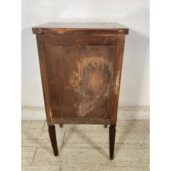 ANTICO COMODINO INTARSIATO LEGNO STILE LUIGI XV epoca '900 CASSETTO ANTA RIPIANO