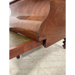 ANTICO MOBILETTO IMPERO SCALA STIPO CASSAPANCA PELLE EPOCA '900 PUFF SCARPIERA