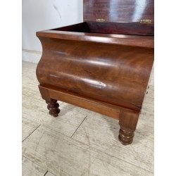 ANTICO MOBILETTO IMPERO SCALA STIPO CASSAPANCA PELLE EPOCA '900 PUFF SCARPIERA