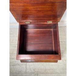 ANTICO MOBILETTO IMPERO SCALA STIPO CASSAPANCA PELLE EPOCA '900 PUFF SCARPIERA