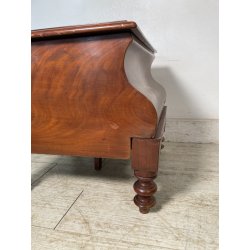 ANTICO MOBILETTO IMPERO SCALA STIPO CASSAPANCA PELLE EPOCA '900 PUFF SCARPIERA