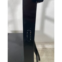 ANTICA SEDIA SCALA SCALETTA LEGNO DIPINTA NERA LIBRERIA UFFICIO SGABELLO 1900