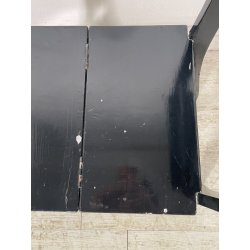 ANTICA SEDIA SCALA SCALETTA LEGNO DIPINTA NERA LIBRERIA UFFICIO SGABELLO 1900