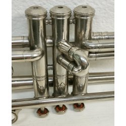 TROMBA Ali Nadir & Co 1885 STRUMENTO MUSICALE VINTAGE con CUSTODIA horn TRUMPET