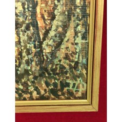 QUADRO DIPINTO OLIO Danilo Andreis "Serenità" PAESAGGIO CAMPAGNA 1975 BETULLE