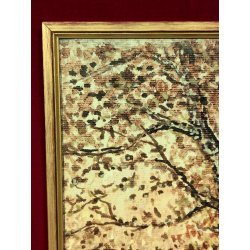 QUADRO DIPINTO OLIO Danilo Andreis "Serenità" PAESAGGIO CAMPAGNA 1975 BETULLE