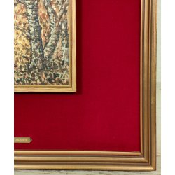 QUADRO DIPINTO OLIO Danilo Andreis "Serenità" PAESAGGIO CAMPAGNA 1975 BETULLE