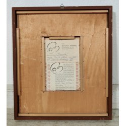 QUADRO DIPINTO OLIO Danilo Andreis "Serenità" PAESAGGIO CAMPAGNA 1975 BETULLE