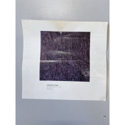 DIPINTO ASTRATTO OLIO TELA Firpo Angioletta "DUE VOLTI DELL' EROE" 50x90 cm 1989