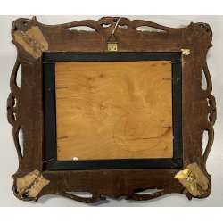 ANTICO QUADRO DIPINTO OLIO TAVOLA E. Bonivento BARCHE da PESCA S. MARCO VENEZIA