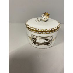 ZUCCHERIERA SCATOLA PORCELLANA PITTORIA DOCCIA Richard Ginori DECORO Fiesole '50