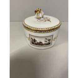 ZUCCHERIERA SCATOLA PORCELLANA PITTORIA DOCCIA Richard Ginori DECORO Fiesole '50