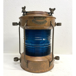 GRANDE LANTERNA NAVIGAZIONE Groen Vislicht BARCA FANALE RAME LUCE BLU PESCA