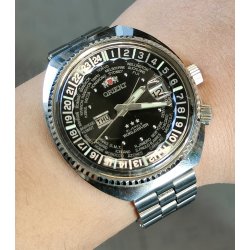 OROLOGIO POLSO UOMO Orient World Diver ANNI 70 Automatic Vintage Wrist Watch GMT