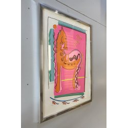 STAMPA MULTIPLO LITOGRAFIA 61/100 Luciano Schifano COMPOSIZIONE ASTRATTA HORSE