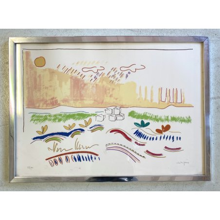 LITOGRAFIA Luciano Schifano STAMPA MULTIPLO 61/100 CITTA' COMPOSIZIONE ASTRATTA