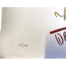 LITOGRAFIA Luciano Schifano STAMPA MULTIPLO 61/100 CITTA' COMPOSIZIONE ASTRATTA