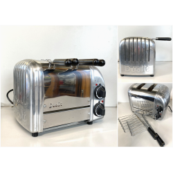 TOSTAPANE Dualit 2 Slot MOD 21052 ACCIAIO INOSSIDABILE FUNZIONANTE UK