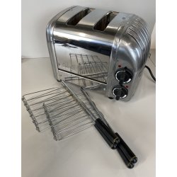 TOSTAPANE Dualit 2 Slot MOD 21052 ACCIAIO INOSSIDABILE FUNZIONANTE UK