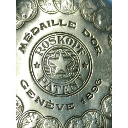 ANTICO OROLOGIO TASCA Roskopf EPOCA 900 OLD HUNTER POCKET WATCH taschino ø 45 mm