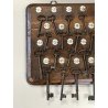 antica BACHECA da PARETE NUMERATA con 42 CHIAVI scheletriche in FERRO BATTUTO