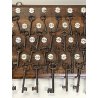 antica BACHECA da PARETE NUMERATA con 42 CHIAVI scheletriche in FERRO BATTUTO