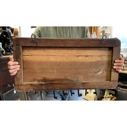 antica BACHECA da PARETE NUMERATA con 42 CHIAVI scheletriche in FERRO BATTUTO