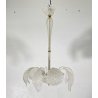 LAMPADARIO VETRO MURANO TRASPARENTE FOGLIE BAROVIER&TOSO VINTAGE LAMP GLASS