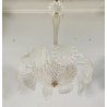 LAMPADARIO VETRO MURANO TRASPARENTE FOGLIE BAROVIER&TOSO VINTAGE LAMP GLASS