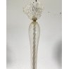 LAMPADARIO VETRO MURANO TRASPARENTE FOGLIE BAROVIER&TOSO VINTAGE LAMP GLASS