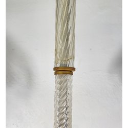 LAMPADARIO VETRO MURANO TRASPARENTE FOGLIE BAROVIER&TOSO VINTAGE LAMP GLASS